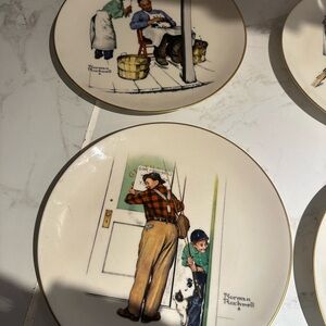 Gorham Plates with Norman Rockwell Illustrations “Seasons” set of 4 1979